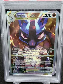 PSA 10 GEM MINT Lucario VSTAR Promo SWSH291 Crown Zenith ETB Pokemon Card - Image 2