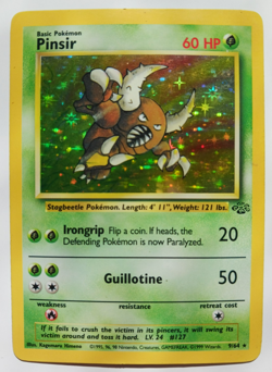 Pinsir Pokemon Card Holo WOTC 9/64 Jungle Set Rare Vintage 1999 Original LP - Image 1