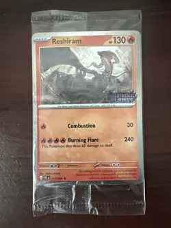 Sealed Reshiram 017/094 Phantasmal Flames Stamped Black Star Promo Card - Image 1