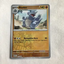 Rhydon 075/142 Reverse Holo SV:07 Scarlet & Violet Stellar Crown NM Pokemon card - Image 1