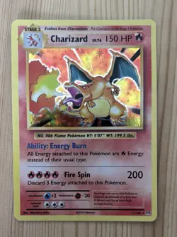 Pokemon TCG Charizard Evolutions Holo Card 11/108 NM Condition - Image 1