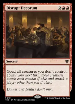 MTG - Disrupt Decorum - Ravnica: Murders at Karlov Manor Commander - X1 -NM- - Image 1