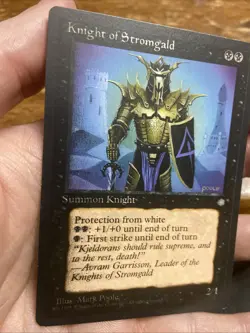 Knight of Stromgald MTG Misprint Black Ink Smear - Image 2