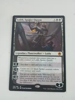 MTG Lolth, Spider Queen Adventures in the Forgotten Realms Regular (Near Mint) - Image 1