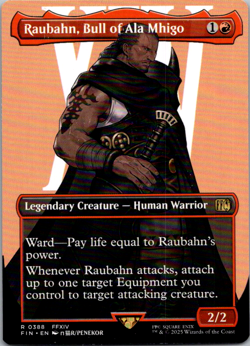 MTG Raubahn, Bull of Ala Mhigo #388 FINAL FANTASY Borderless Rare NM - Image 1