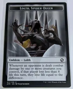 Lolth Spider Queen MTG Adventures in the Forgotten Realms Token Emblem Magic - Image 1