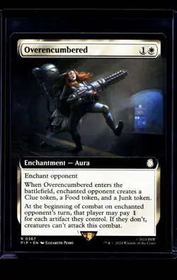 2024 MTG Magic The Gathering PIP Fallout Extended Art #367 Overencumbered - Image 1