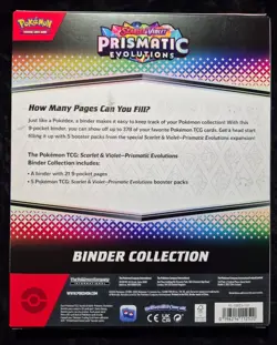 Pokemon TCG SV8.5 Prismatic Evolutions Binder Collection Box Factory Sealed - Image 3