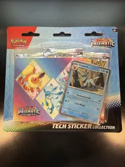 Pokemon TCG Scarlet & Violet Prismatic Evolutions Tech Sticker Pack Glaceon - Image 2