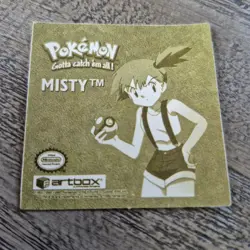 Vintage 1999 Pokemon Artbox Sticker Misty R01 Series 1 Rare Gold Rare - Image 3