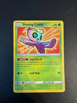 2017 Pokemon Black Star Promo Shining Celebi #SM79 EX-NM - Image 1