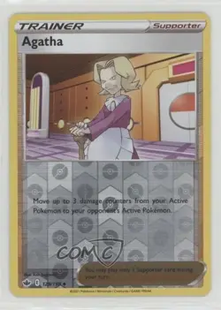 Agatha Reverse Foil Pokemon Sword & Shield Chilling Reign #129 - Image 1