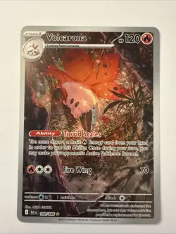 Volcarona 100/086 Illustration Rare 2025 Pokemon Black Bolt EN Full Art Card NM+ - Image 1