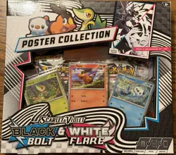 Pokemon TCG Scarlet & Violet Black Bolt & White Flare Unova Poster Collection - Image 1