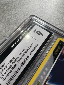 Pokemon Card Murkrow Rev Holo CGC 9 Mint, EX Unseen Forces 30/115, 2005 (1) - Image 5
