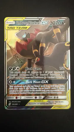 Pokemon Umbreon & Darkrai GX 125/236 Sun & Moon Tag Team - Image 1