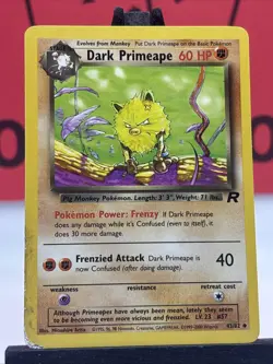 Dark Primeape 43/82 Team Rocket WOTC Pokemon TCG Regular Uncommon 1999 MP - Image 3