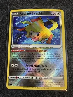 Radiant Jirachi 120/195 Holo Ultra Rare Silver Tempest Pokemon TCG NM - Image 1