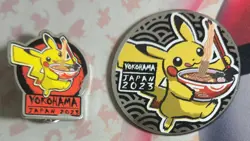 2023 Pokemon World Championship Yokohama Japan Pikachu Pin & Coin - Image 1