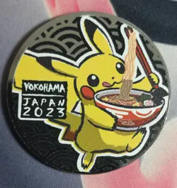 2023 Pokemon World Championship Yokohama Japan Pikachu Pin & Coin - Image 2