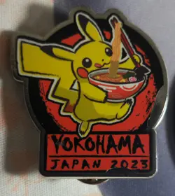 2023 Pokemon World Championship Yokohama Japan Pikachu Pin & Coin - Image 3