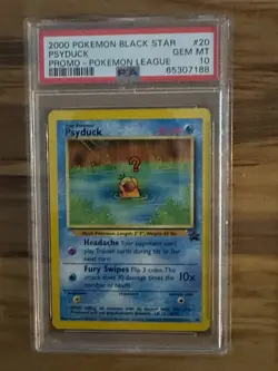 Pokemon League BLACK STAR PSYDUCK PROMO #20 PSA 10 Cert # 65307188 - Image 1