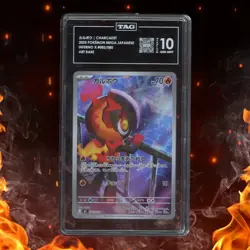Pokemon Mega Inferno X Japanese CHARCADET 083/080 Art Rare TAG 10 - Image 1