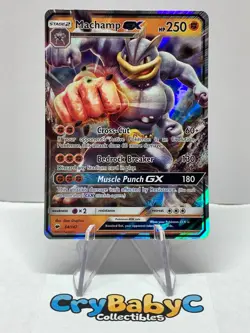 Pokemon Machamp GX 64/147 Burning Shadows Sun & Moon ULTRA RARE - Image 1