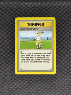 Trainer : Pokemon Breeder Base Set Rare Unlimited 76/102 - LP - Pokemon TCG - Image 1