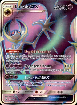 Lunala GX 141/149 Full Art Holo - Pokemon SM Base Set - LP - Image 1