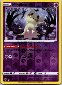 Mimikyu 081/189 Rare Darkness Ablaze Pokemon Reverse Holo Near Mint - Image 1