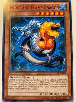 Yugioh Frost And Flame Dragon DL15-EN005 Rare RED NM - Image 1