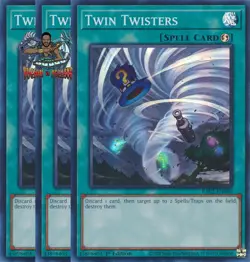 Yugioh! 3x Twin Twisters RA02-EN060 Super Rare 1st Ed NM - Image 1