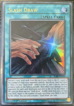 YuGiOh Slash Draw Ultra Rare 1st Edition BLRR-EN020 NM - Image 1