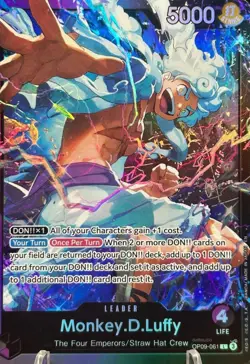 Monkey.D.Luffy • OP09-061 Leader Starter Deck 26 Holo Foil One Piece TCG bonus - Image 1