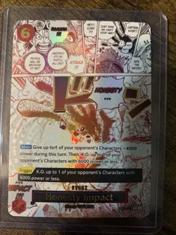 Honesty Impact (Alternate Art) OP11-018 English A Fist of Divine Speed One Piece - Image 1
