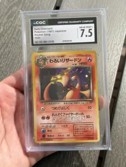 Pokemon Dark Charizard 006 Rocket Gang Holo Rare CGC 7.5 Japanese 80HP 1997 Card - Image 1