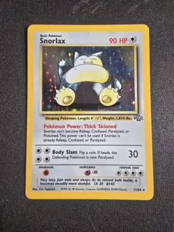 Holo Rare Snorlax Jungle 11/64 MP Pokemon Trading Card Game TCG WOTC - Image 1