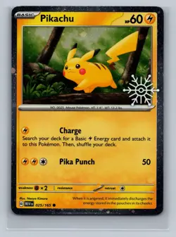 Pikachu - (Holiday Calendar) Common Miscellaneous Cards & Products 025/165 NM F - Image 1