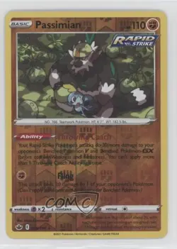 Passimian Reverse Foil Pokemon Sword & Shield Chilling Reign #088 - Image 1