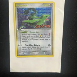 Pokemon Rayquaza EX Deoxys Card 22/107 Reverse Holo stamped LP/MP - Image 1