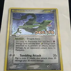 Pokemon Rayquaza EX Deoxys Card 22/107 Reverse Holo stamped LP/MP - Image 2