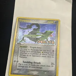 Pokemon Rayquaza EX Deoxys Card 22/107 Reverse Holo stamped LP/MP - Image 4