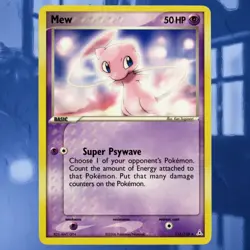 2006 Pokemon Mew 111/110 EX Holon Phantoms Secret Rare Non-Holo Promo Card ☆NM+☆ - Image 1