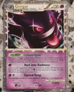 Pokemon Gengar Prime 94/102 Triumphant Ultra Rare Holo Card 2010 - Image 1