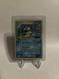 2005 Pokemon TCG Card EX Unseen Forces Vaporeon Reverse Holo Stamped #19/115 - Image 1