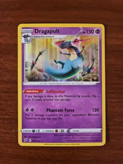 Pokemon SWSH Rebel Clash - 91/192 DRAGAPULT, Holo Rare - Image 1
