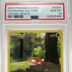 2023 Pokemon SWSH Crown Zenith #GG01/GG70 Hisuian Voltorb PSA 10 GEM MINT - Image 2
