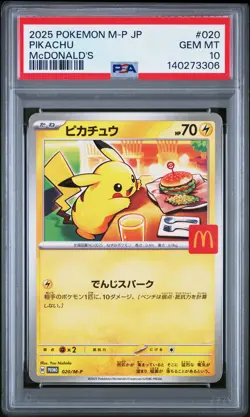 Pikachu 020/M-P Mcdonald's M-p Promo Pokemon Japanese PSA 10 - Image 1