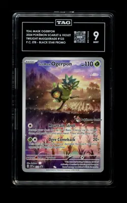 Teal Mask Ogerpon SVP 123 Pokemon Center Stamped SVP123 MINT TAG 9 - Image 1